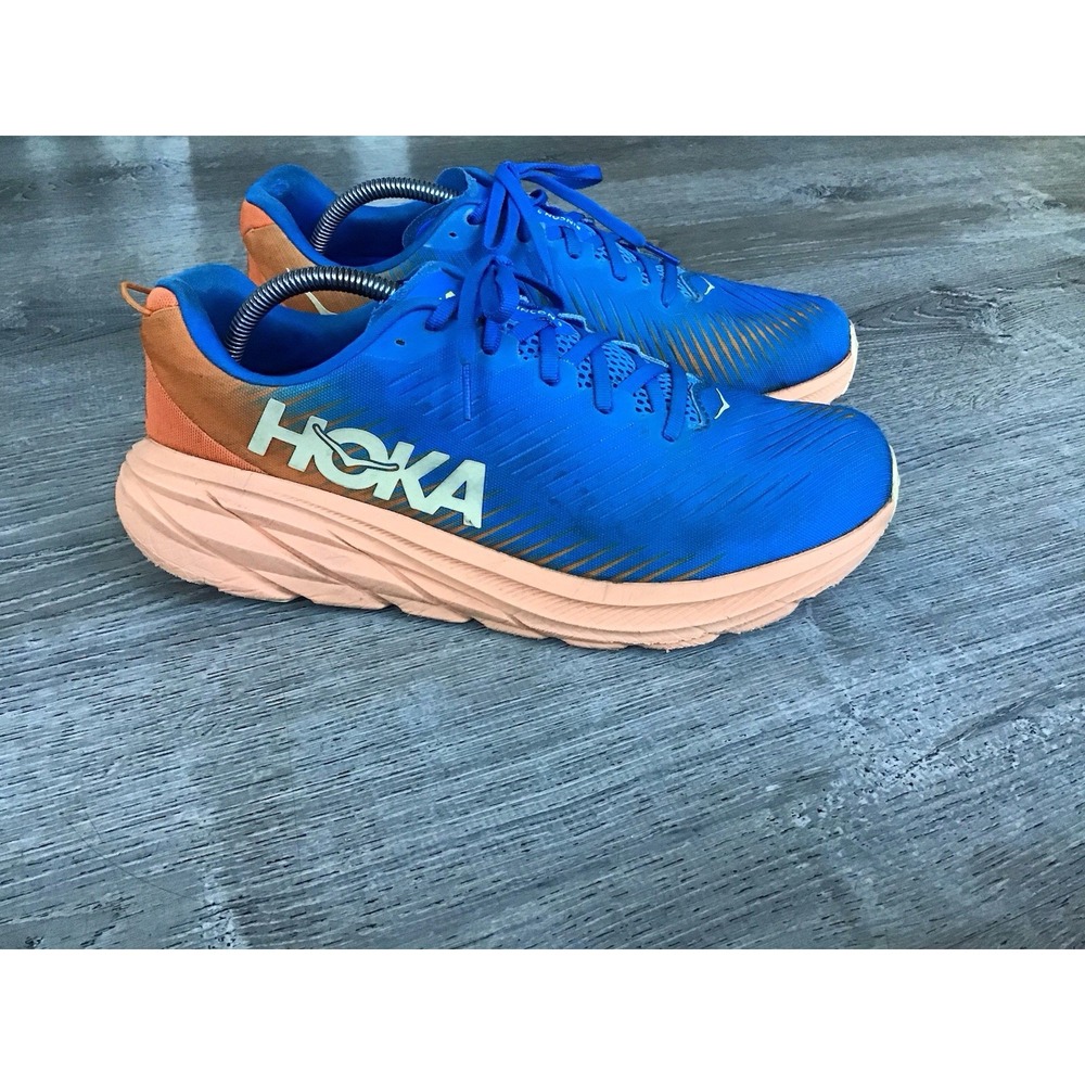 Hoka One One Rincon 3 Blue Orange Men's size 11.5 D Sneakers 1119395-CSVO